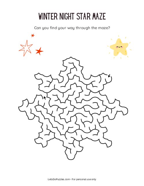 Winter Night Star Maze