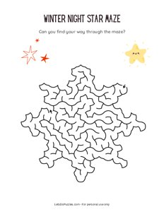 Winter Night Star Maze