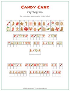 Sweet Candy Cane Cryptogram