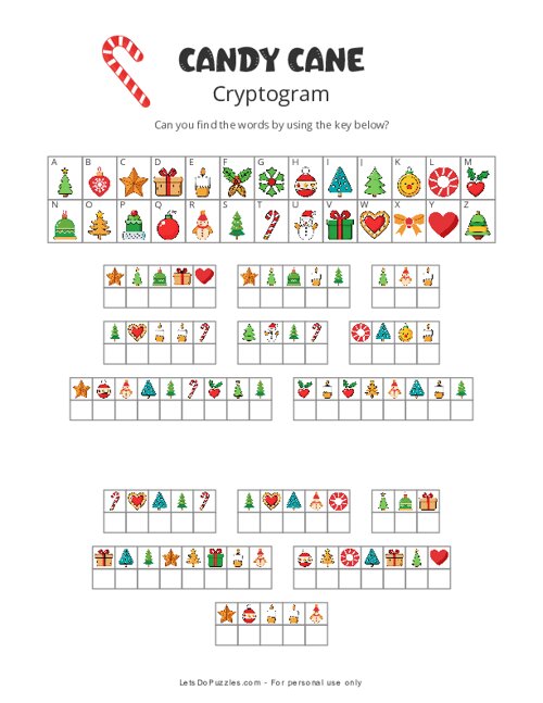 Candy Cane Code Cryptogram