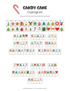 Candy Cane Code Cryptogram