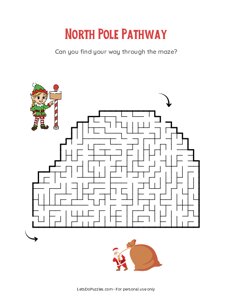 North Pole Pathway Maze