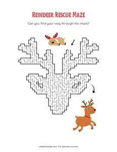 Reindeer Rescue Maze