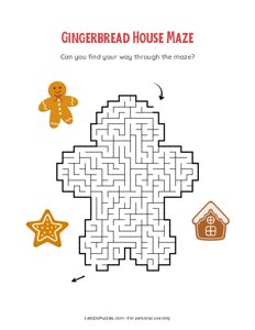 Gingerbread House Maze
