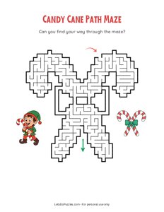 Candy Cane Path Maze