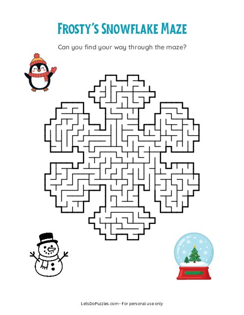 Frostys Snowflake Maze