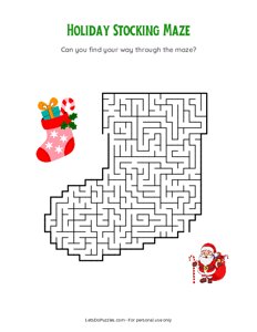 Holiday Stocking Maze