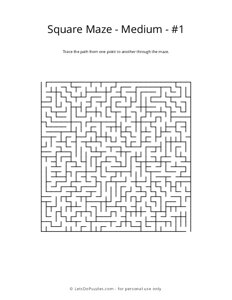 Square Maze - Medium - 1