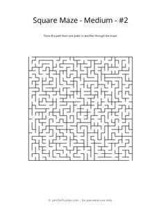 Square Maze - Medium - 2