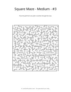 Square Maze - Medium - 3