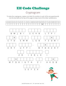 Elf Code Challenge Cryptogram