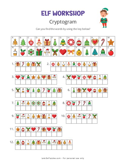 Elf Workshop Cryptogram