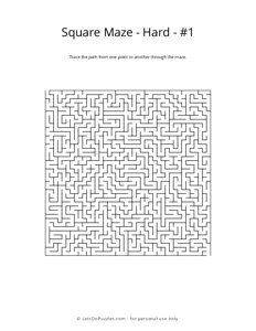 Square Maze - Hard - 1