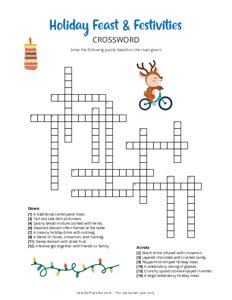 Holiday Feast & Festivities Crossword