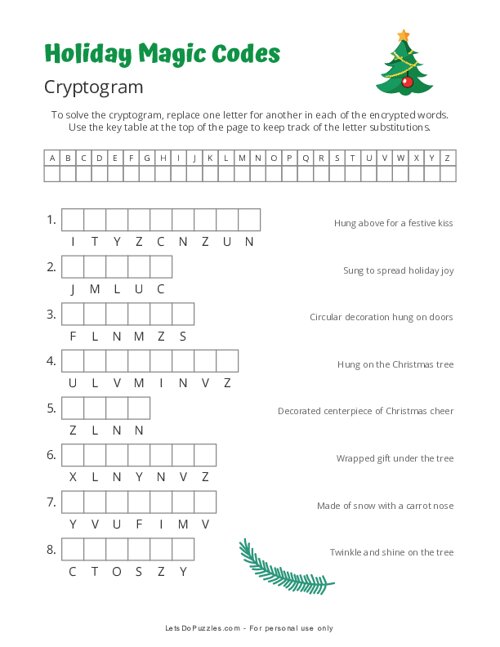 Holiday Magic Codes Cryptogram