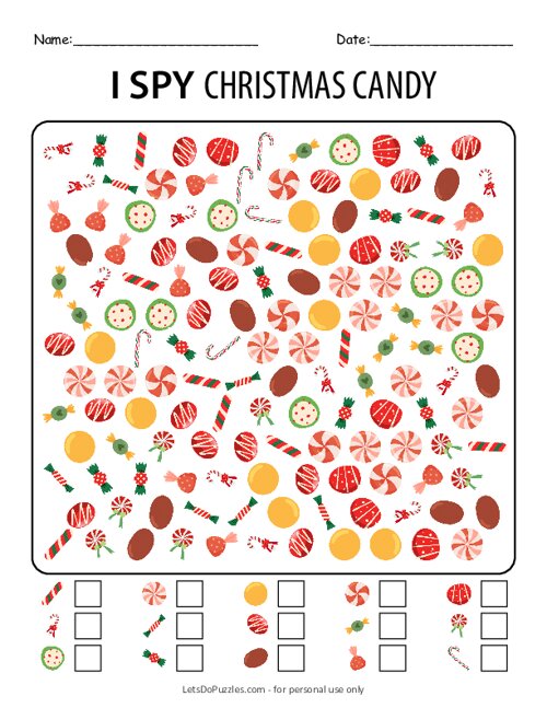 I Spy Christmas Candy