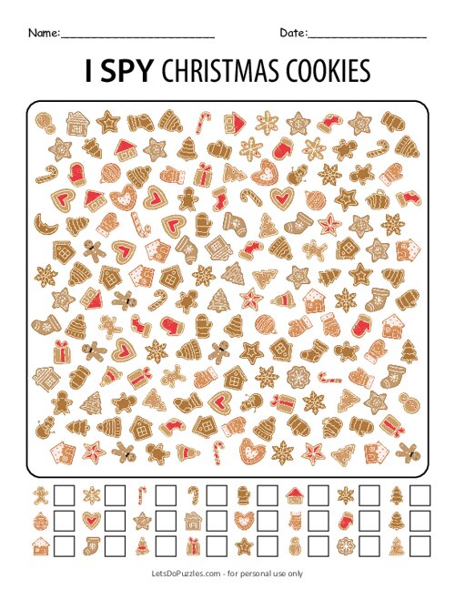 I Spy Christmas Cookies