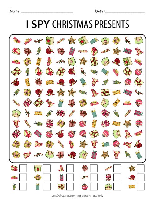 I Spy Christmas Presents