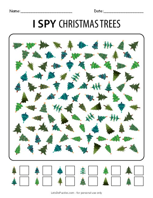 I Spy Christmas Trees