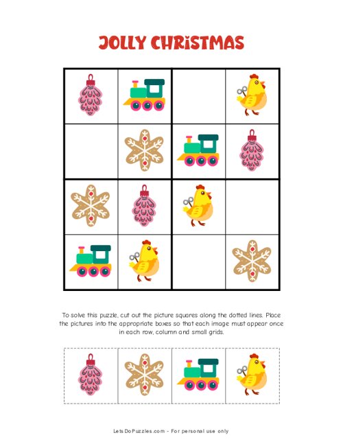 Jolly Christmas Picture Sudoku