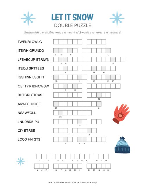Let It Snow Double Puzzle
