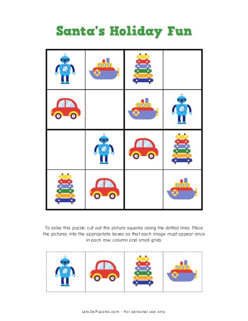 Santas Holiday Picture Sudoku