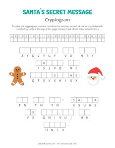 Santas Secret Message Cryptogram