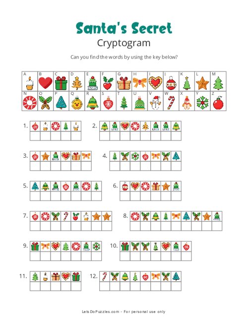 Santas Secret Cryptogram