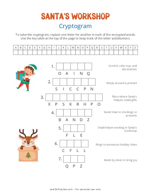 Santas Workshop Cryptogram