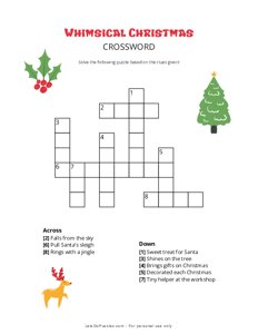 Whimsical Christmas Crossword