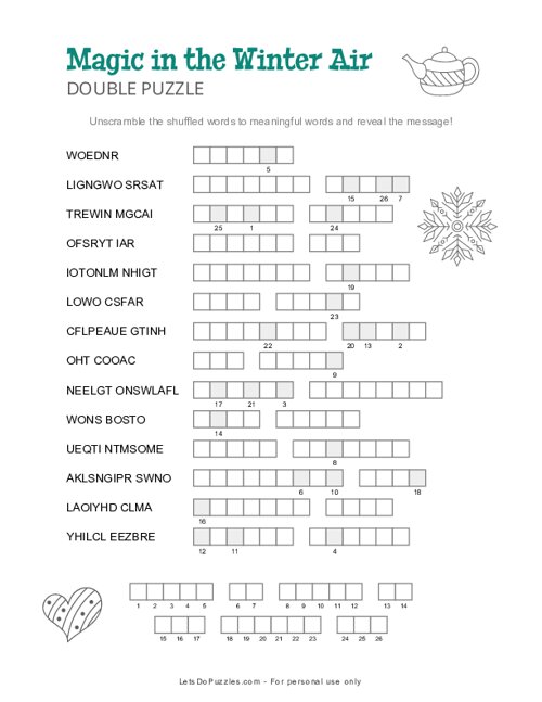 Magic in the Winter Air Double Puzzle