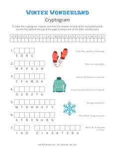 Winter Wonderland Cryptogram