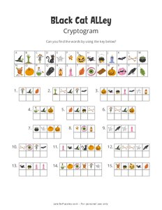 Black Cat Alley Picture Cryptogram