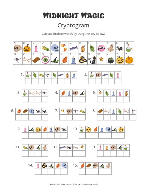 Midnight Magic Picture Cryptogram