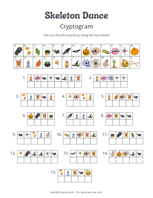 Skeleton Dance Picture Cryptogram