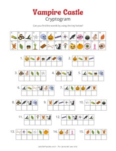Vampire Castle Picture Cryptogram