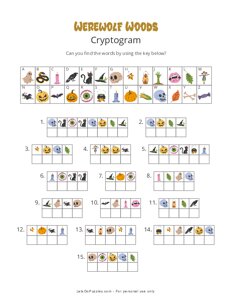 Werewolf Woods Picture Cryptogram