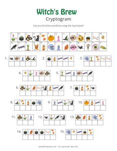 Witchs Brew Picture Cryptogram