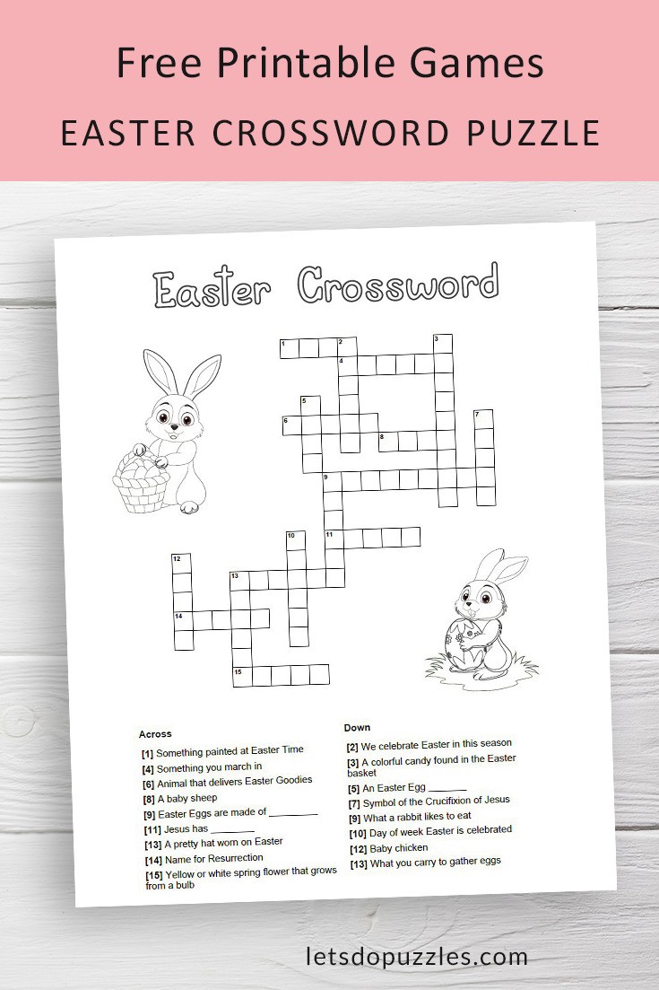 Easter Crossword Puzzles for Kids