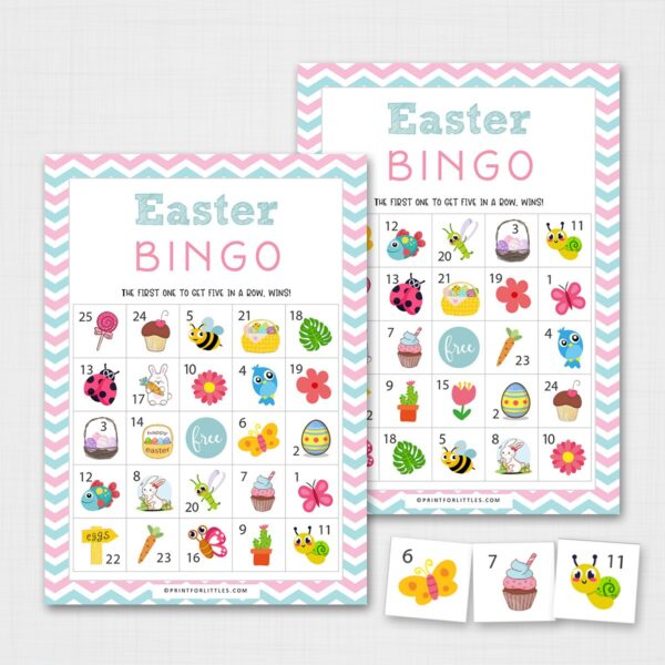 Printable Easter Bingo Game Cards