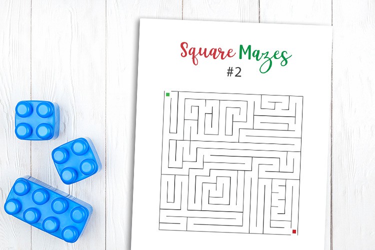 free printable square mazes for kids