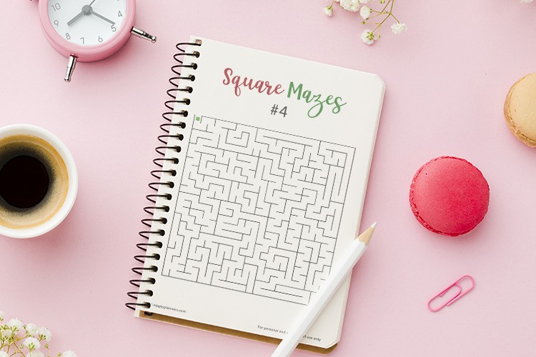 Free Printable Square Mazes for Kids