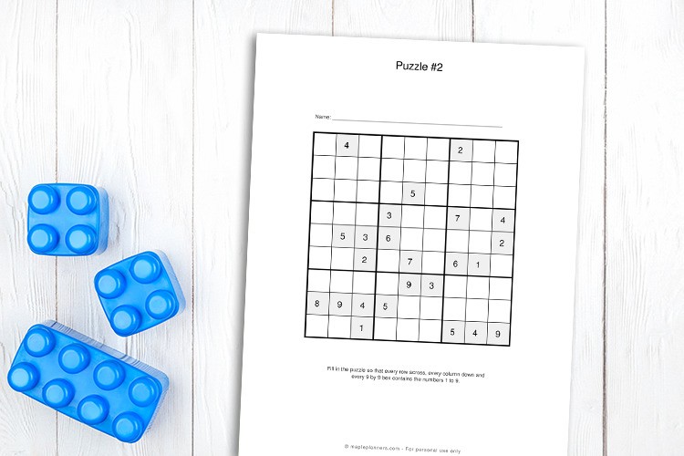 Printable Sudoku Puzzles for Kids