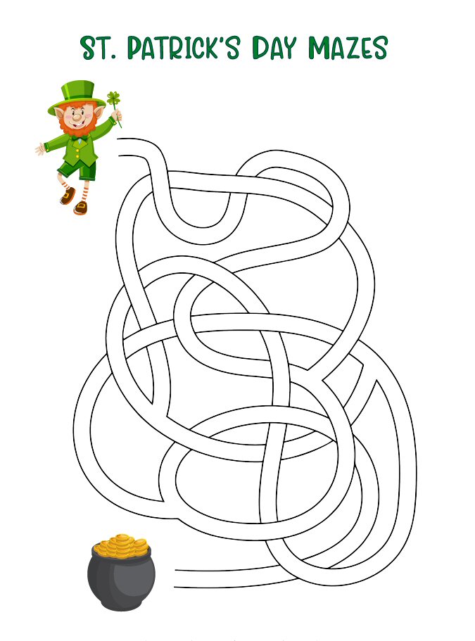 Free Printable St Patrick s Day Mazes For Kids
