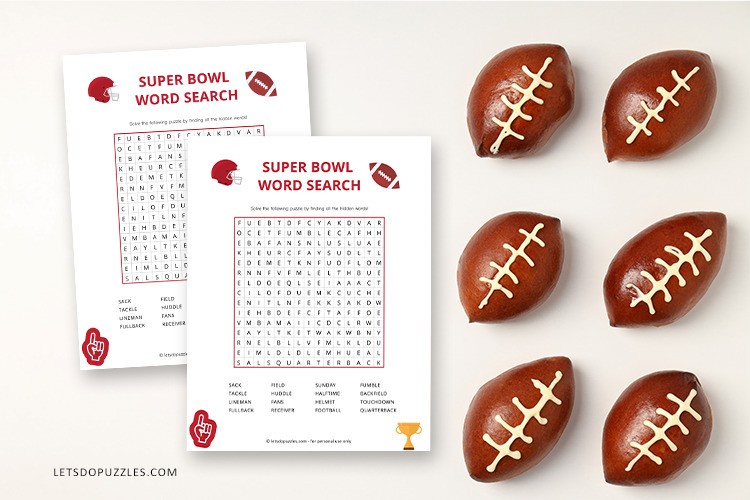 Free Printable Super Bowl Word Search