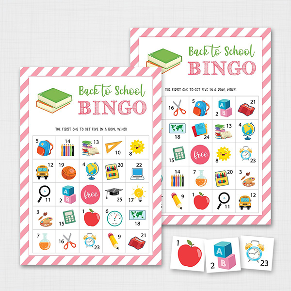 Back to School Bingo for Kids