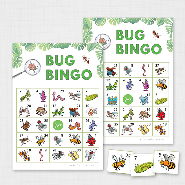 Bug Bingo Printable Game for Kids