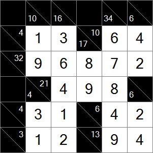 kakuro puzzle solution