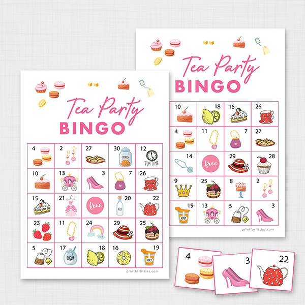 Printable Tea Party Bingo Game